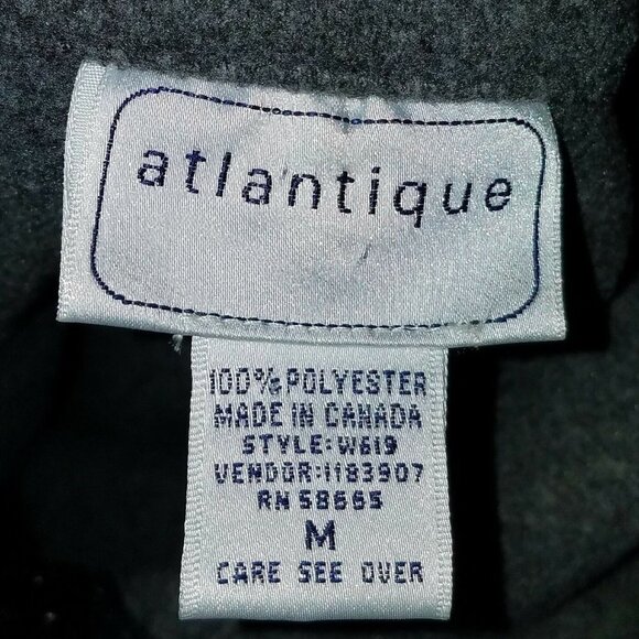 Atlantique Gray Pullover Fleece Top Jacket Women's Size Medium Canada - Picture 7 of 7